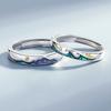 New Simple Couple Rings Silver Color Sun Moon Adjustable Open Ring For Women Men Wedding Fashion Jewelry Gifts