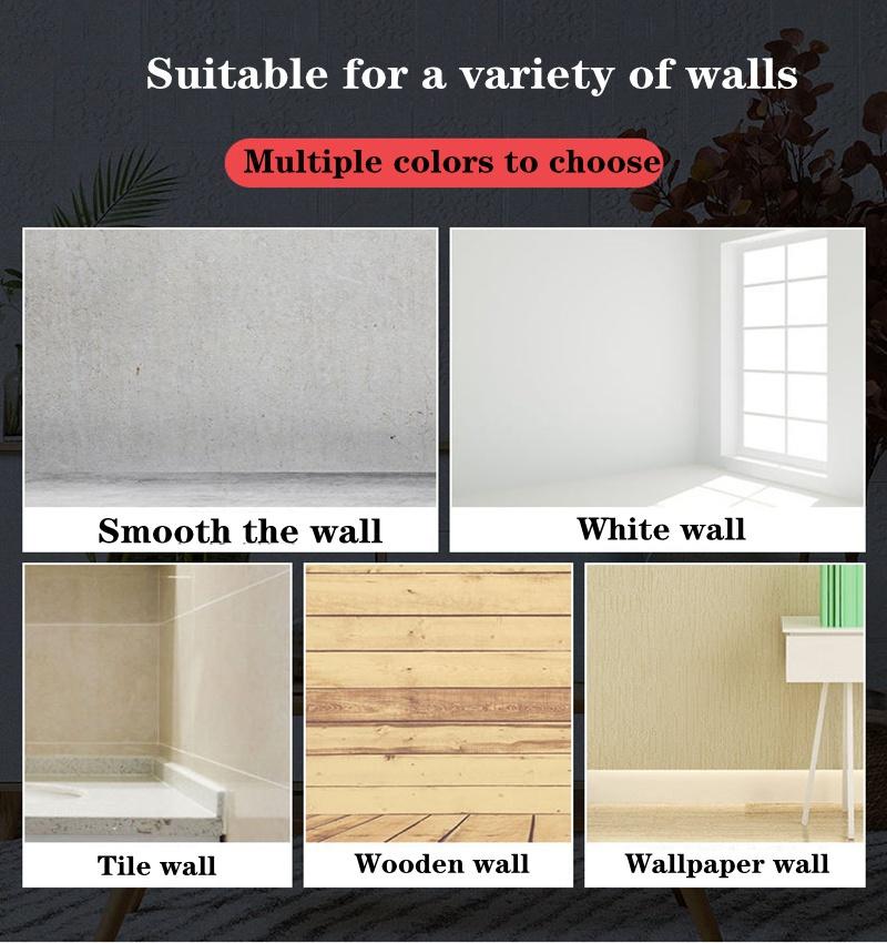 Self-adhesive Anti-collision Romantic and Warm Children's PE Foam 3D Wallpaper DIY Decorative Embossed Wall Stickers 70CM X 70CM