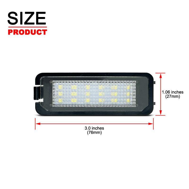 LED License Plate Light For Seat Altea Exeo Ibiza Leon Toledo For VW T-Roc Phaeton Rabbit Scirocco Golf 4/5/6/7 Skoda Superb