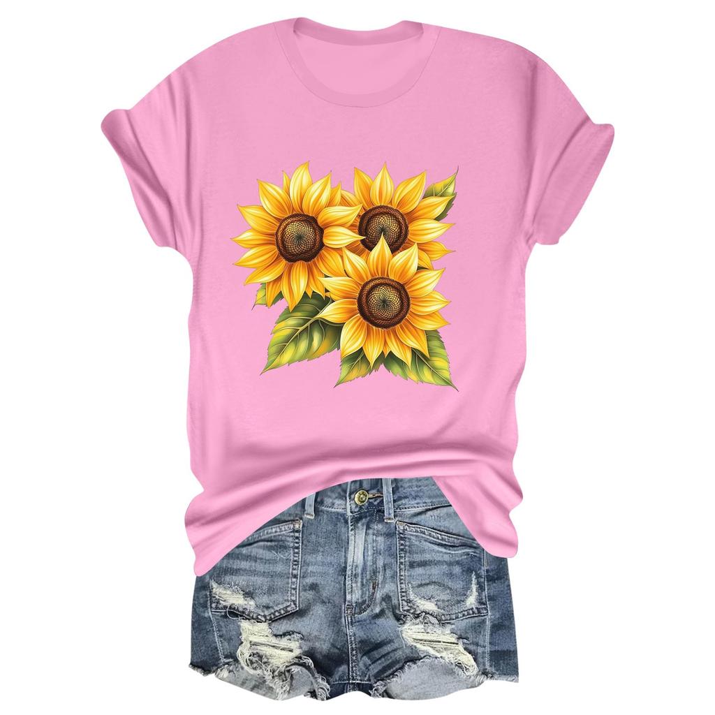 Child Casual Daily Round Neck Printed Short Sleeved T-shirt Letter Top