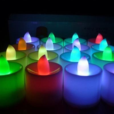 Świeca Światło Wielokrotnego Użytkowania Zasilana Wielokolorowa Bateria LED Bezpłomieniowa Świeca Lampa Nocna Dekoracja na Imprezę