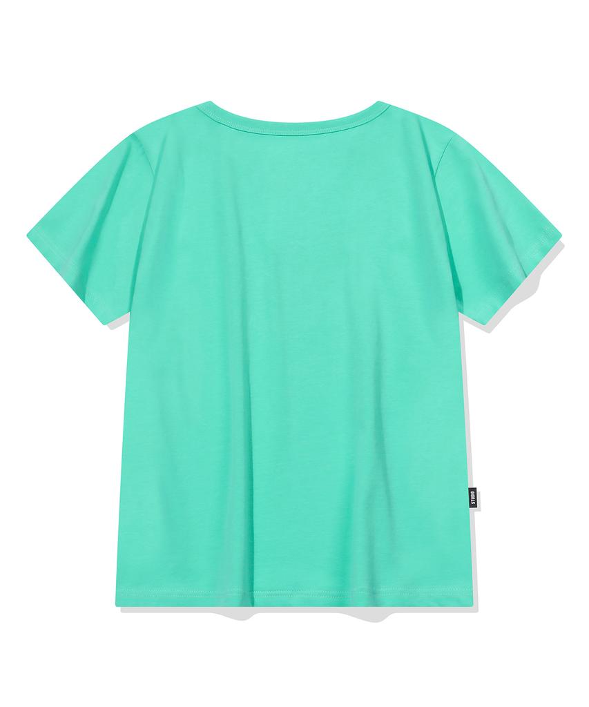 CPGN STUDIO Pop Strawberry Crop Short Sleeve Tee Mint