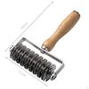 Pastry Lattice Roller Cutting Baking Tool Ergonomic Grip Kitchen Wooden Handle Wheel for