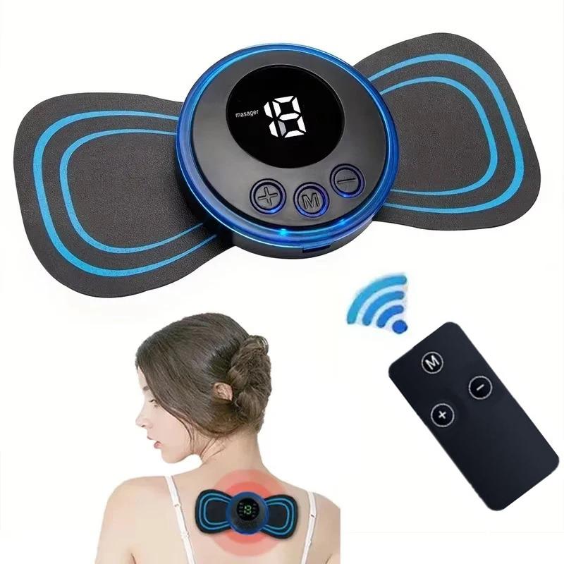 8 Modes 19 Gears Electric Pulse Neck Massager Mini Cervical Back Muscle Pain Relief Tool Shoulder Leg Body Mini Massage Relax Patch