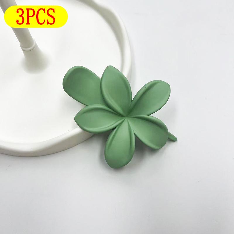 Pinces à Cheveux en Plastique Givré Forme Fleur Mode Filles Pince Crabe Bec de Canard Mignon Accessoires de Tête Barrette Antidérapante Épingles à Cheveux Cheveux Acc