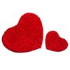 Fußmatte in Herzform, rutschfest, weich, Push-Bodenmatte, Badezimmer-Bodenteppich für Wohnzimmermatten, künstliche Shaggy-Teppiche
