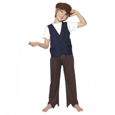 Conjunto de Fantasia Vitoriana de Camponês Pobre para Meninos