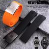 For Tissot 1853 Tengzhi T-Touch Original T013 Rubber Silicone Watch Band T047T081T33 Black Orange Waterproof Watch Straps 20mm