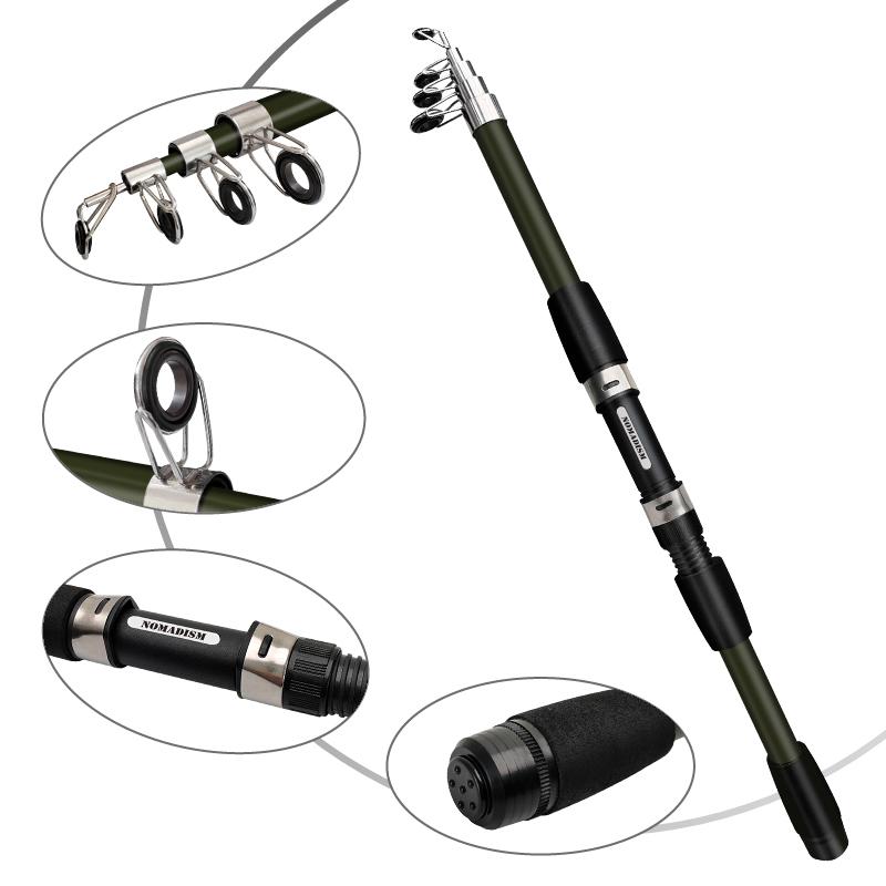 1.65m Fishing Rod and Reel Combo Full Set Saltwater Spinning Carbon Fiber Telescopic Fishing Rod Set