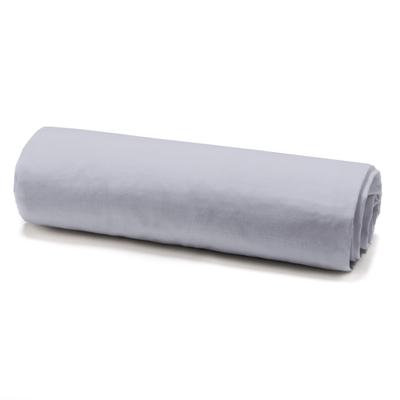 Cotton Percale Fitted Sheet with 25 Cm Gusset Color Zinc Size 90 X 190 Cm