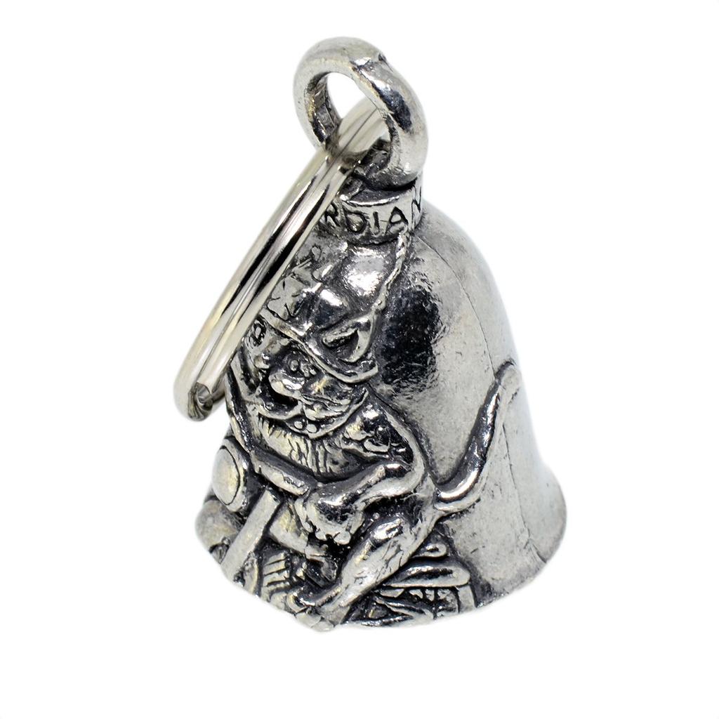 GUARDIAN BELL AMGB Bikerklocka, Nyckelring, Skyddande Talisman/Amulett för Säker Körning, tenn