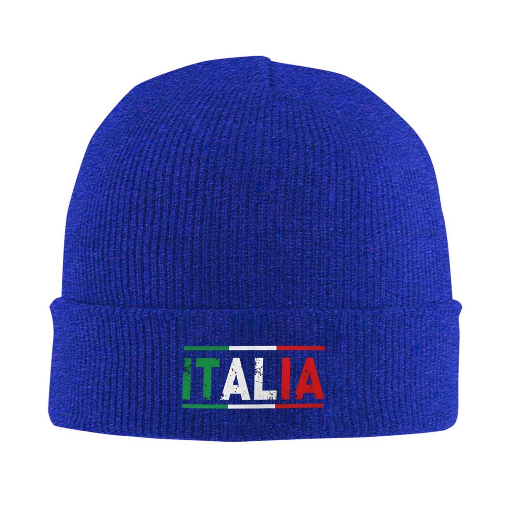 ITALIA Warme Strickmütze Modische Mütze Herbst Winter Outdoor Beanie Hüte für Unisex Schädelmütze