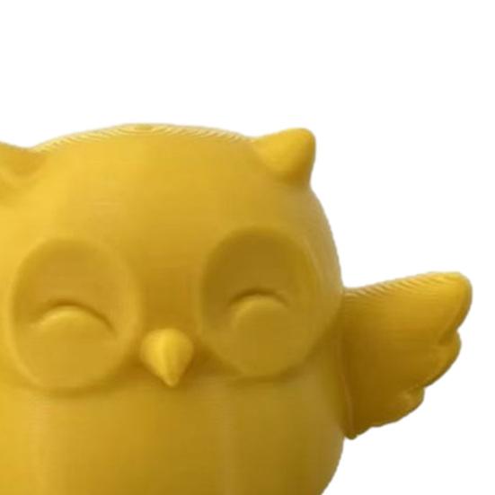 3D Printed Owl Figurine Cute Owl on Tree Branch Statue Mini Forest Animal Ornament for Home Office Table Desk Mantle TV Stand Bookshelf Decor