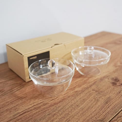 HARIO Glass Microwave Bowls, Set of 2, Microwave and Dishwasher Safe, Made in Japan, Perfect for Chawanmushi (Steamed Dish), Side Dishes, and Microwav