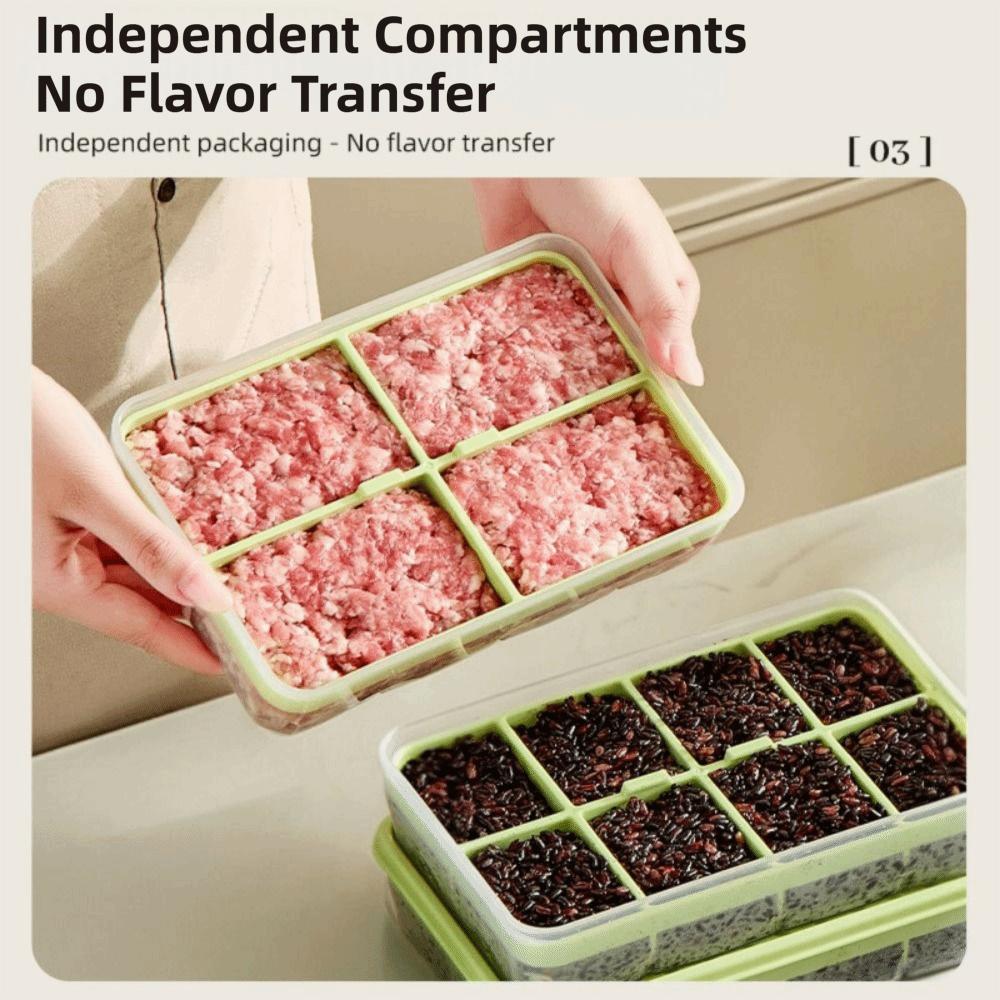 Detachable Food Storage Box 4/8/24 Grids Fresh Keeping Container Ice Cube Molds Food Fresh Keeping