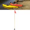 Kayak Flag Aluminum Flagpole Nylon DIY Kayak Safety Flag with Base Kit for Canoe Outdoor