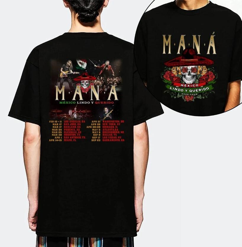 

Vintage Mana Tour 2023 Mexico Lindo Y Querido Tour Shirt Unisex Gift For Fan Unisex T-Shirt XXXXL