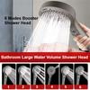 Multifunctional 6 Mode Adjustable Filter Sprayer Household Bathroom Large Water Volume ShowerHead Booster Handheld Shower Nozzle