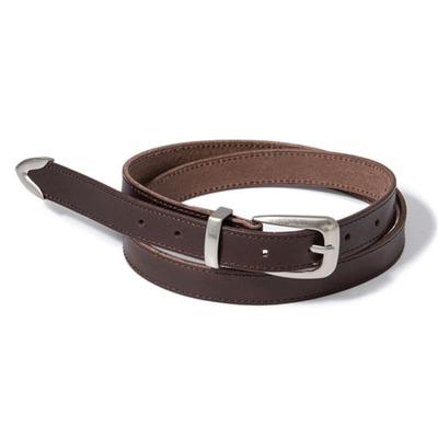 Halden (M) Western Edge Cowhide Leather Belt (T025_brown)