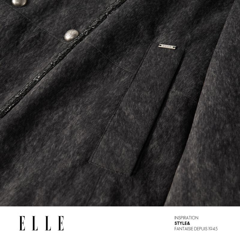 ELLE Women's Grey 90 Duck Down Short Jacket