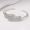 Hypoallergenic Luxury Fashion Stainless Steel Bracelets Creative Hollow Leaf Opening Bracelets Personality Niche High-end Sense