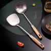 Anti-scald Stainless Steel Wok Spatula Long Handle Rice Spoon Ladle Cooking Shovel Home Use