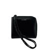 Compact Wallet Logo Leather Bifold Wallet Black Leather Used