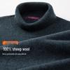 FAPAI.EC Men's 100% Wool Turtleneck Base Layer Shirt