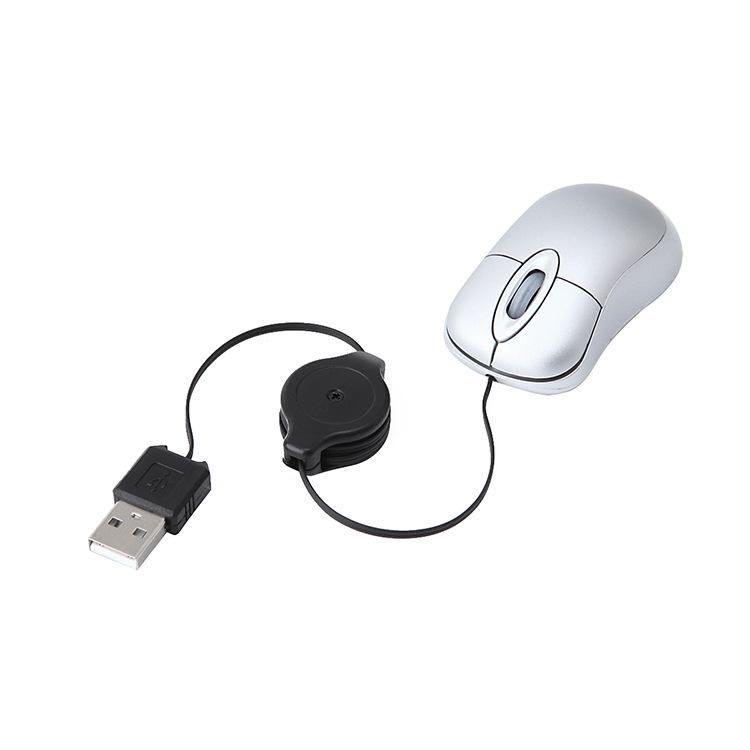 Children's Wired Mini Mouse with USB Retractable Cable – Creative Computer Peripheral for Laptops