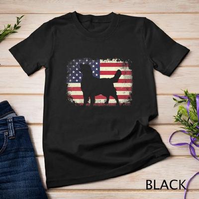 American Flag 4th of July Golden Retriever Dad Mom Dog Lover T Shirt