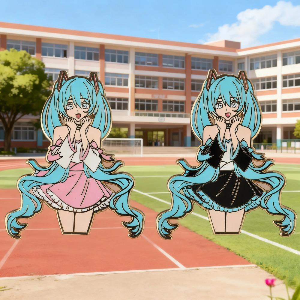 Anime surrounding Hatsune Miku brooch virtual idol first sound metal badge Japanese cute schoolbag accessories