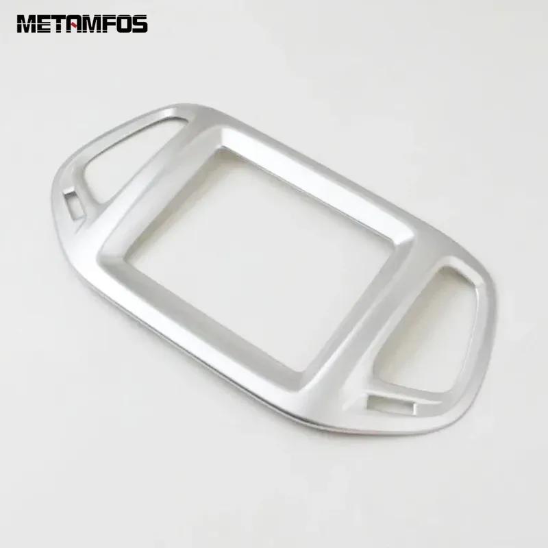 For Jeep Compass 2017 2018   Matte Center Console Air Condition AC Vent Outlet Cover Trim Navigation Frame Accessories