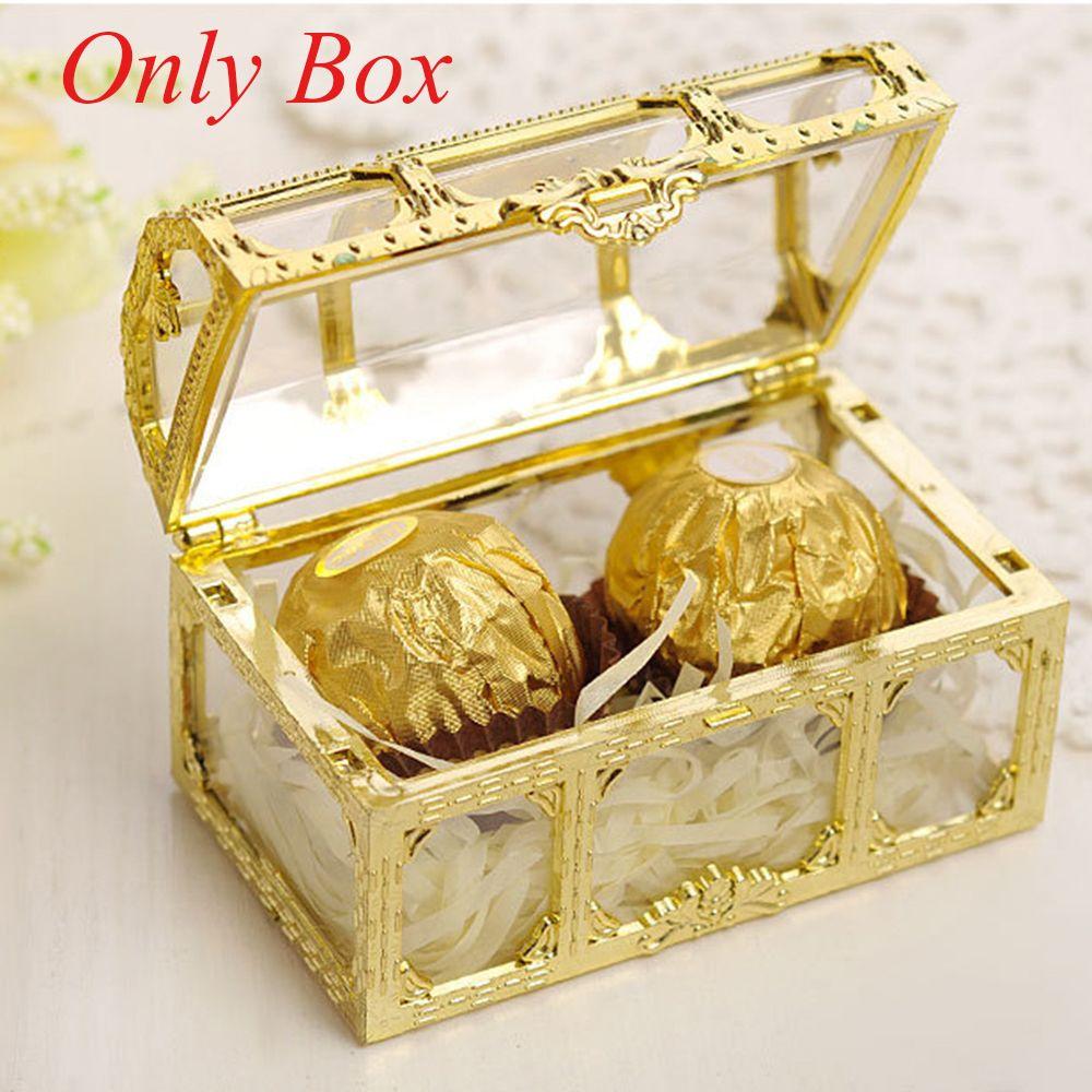 Plastic Transparent Souvenir Trinket Organizer Candy Box Pirate Treasure Chest Jewelry Storage