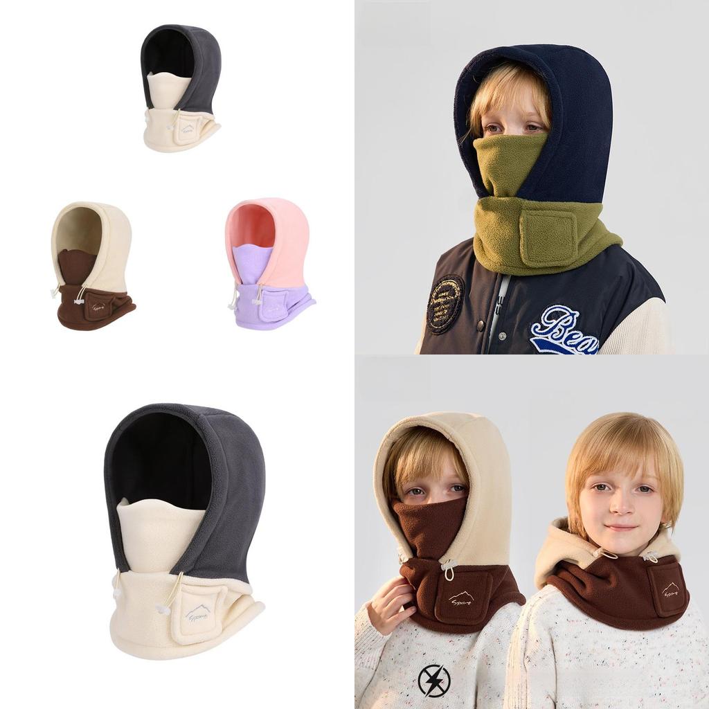 Childrens Plush Winter Hat With Neck Protector For Cold Weather Girls And Boys
