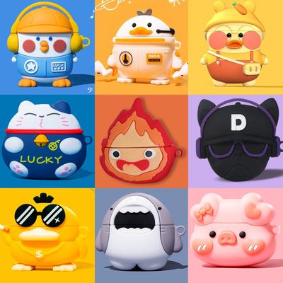 3D Schattig Gelukskat Hoesje Voor Apple AirPods 1 2 Pro Bluetooth Koptelefoonhoes 3e Air pods Pro2 Siliconen Zachte Hoes Beschermhoes