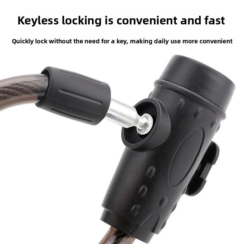 Bicycle Lock Color Steel Wire Lock Antitheft Key Lock For Cycling Equipment