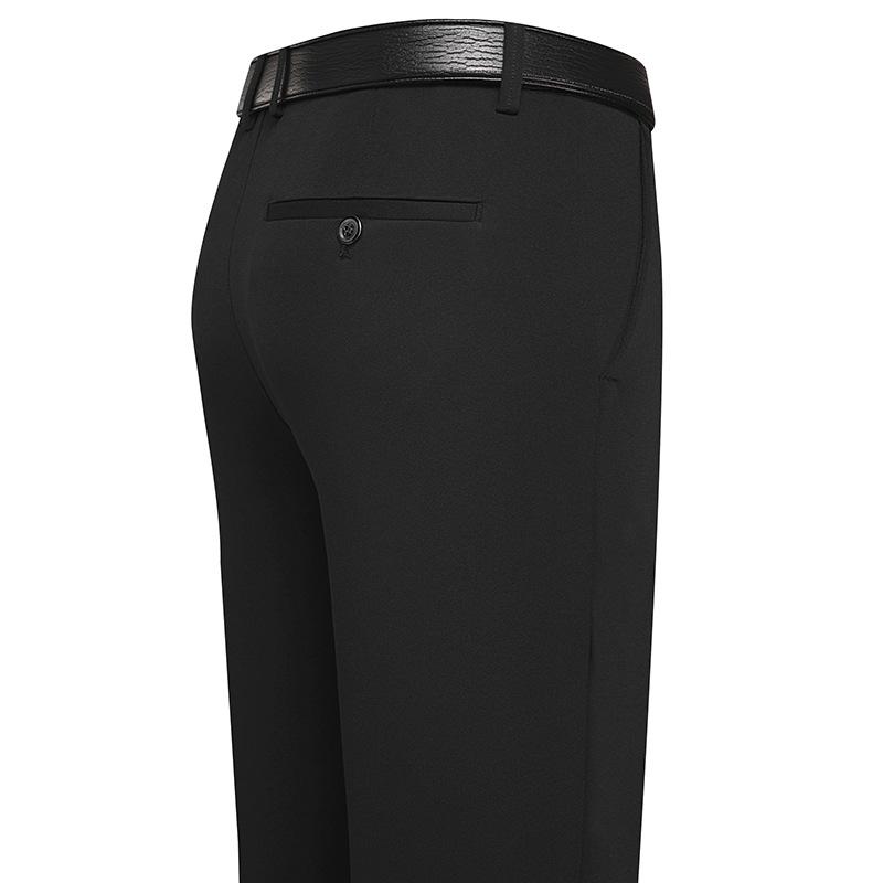 Erkek Yaz İnce Moda İş Rahat Takım Elbise Pantolon Uzun Pantolon Erkek Elastik Düz Kollu Resmi Pantolon Büyük Beden 27-42
