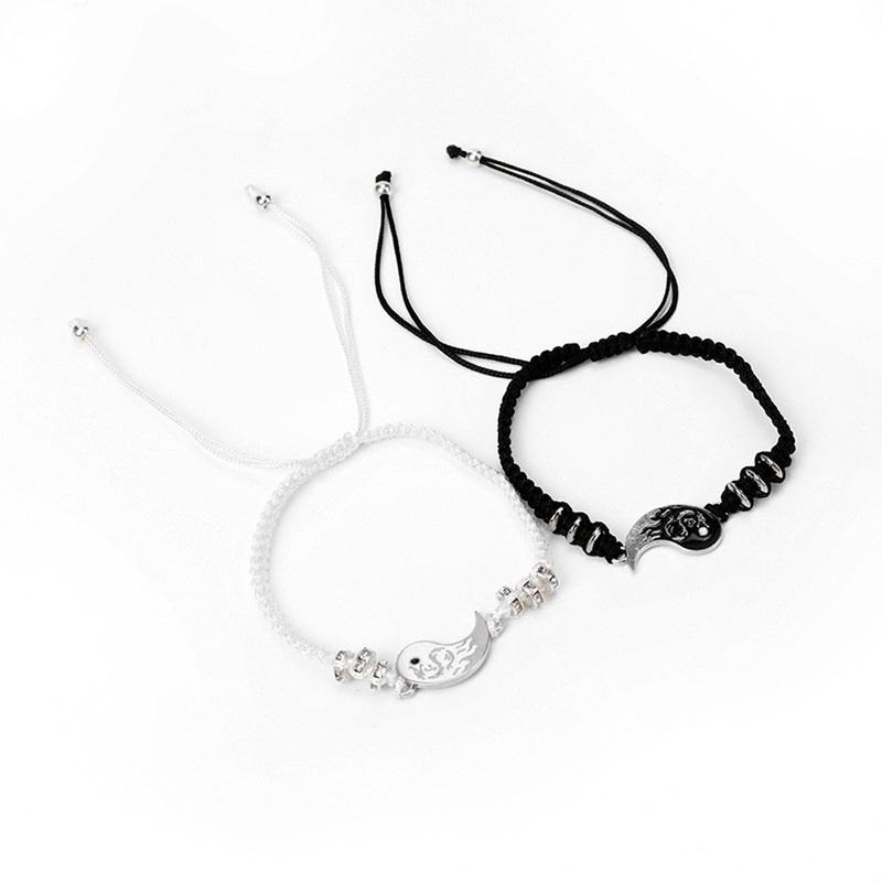 Fashion Dragon Figure Yin Yang Bracelet Couple Adjustable Bracelets Boyfriend Girlfriend Valentine's Day Friendship Jewelry