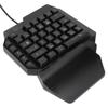 One Handed Gaming Keyboard 39 Keys Luminous Ergonomic Design Anti Slip Waterproof USB Mechanical Keyboard