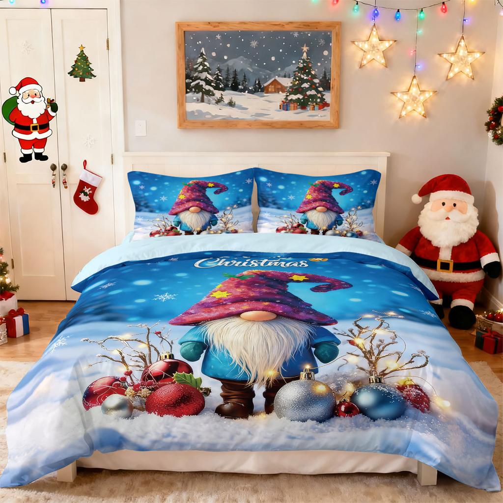 Bed Three-Piece Custom Valentine'S Day Dwarf Print Quilt Cover Pillowcase Bedding