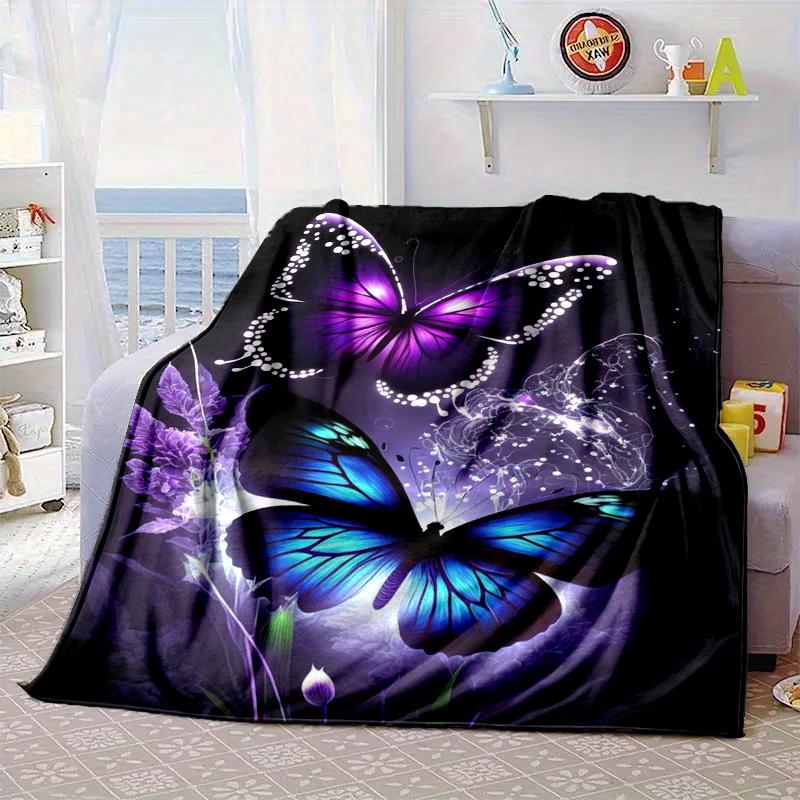 Neon Butterfly Dreamscape Blanket Flannel Blanket Throw Blanket Sofa Cover Blanket Soft Premium Blanket Picnic Blanket Tv Blanket Gifts