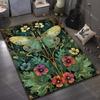 Moths and Flowers Print Carpet for Bedroom Living Room Bedside Sofa Floor Mat Modern Home Decor Area Rug Fast Shipping