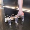 Fashion Summer Women's Sandals Fashion High Heels Sandals Sexy Banquet Party Sandals for Women PVC Jelly Clear Slippers Sandalias Mujer