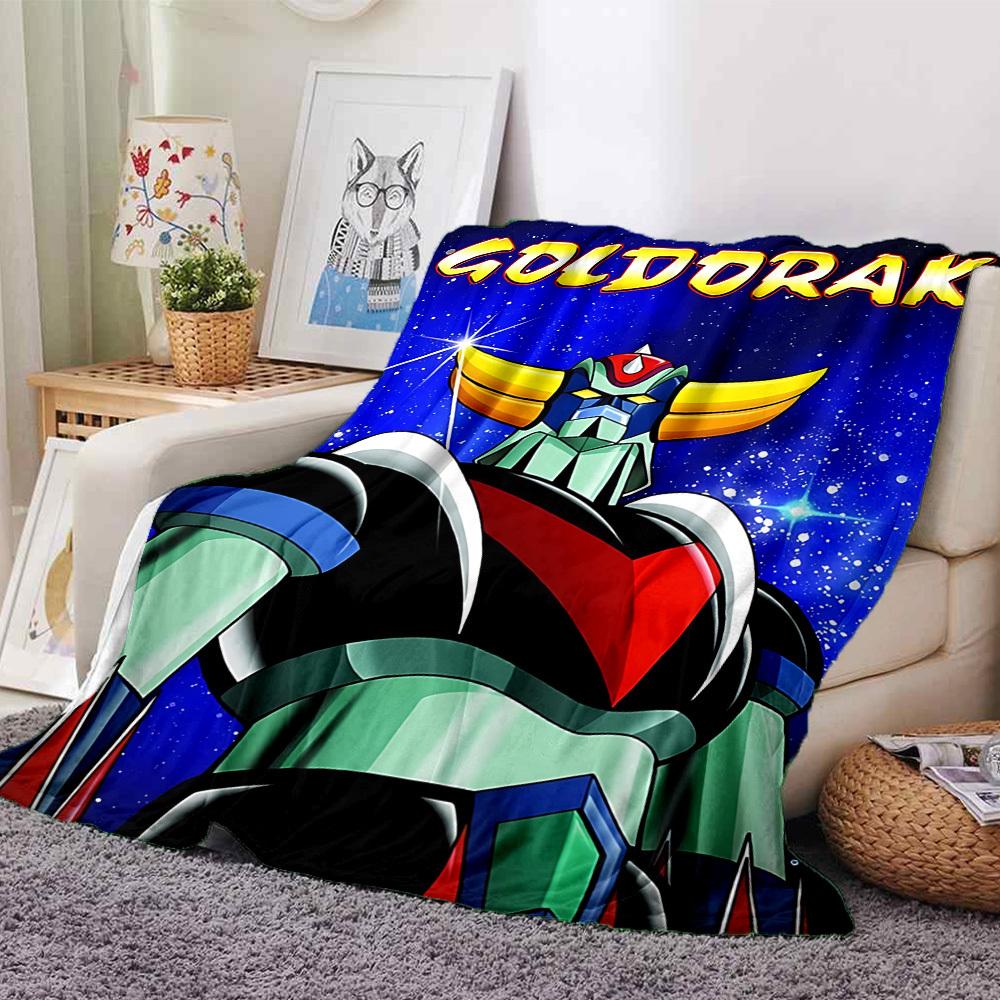 

1pc Goldorak Robot Soft Warm Throw Blanket Nap Blanket For Couch Sofa Office Bed Camping Travel,Comfortable 80cmx120cm