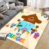 Hey Duggee Flannel Pattern Square Carpet,Area Rug,Carpet Rug for Living Room Bedroom Sofa Playroom Decor,Non-slip Floor Mat