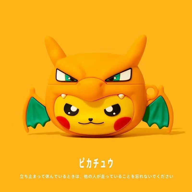 Ball Charizard For Airpods Pro 3 Case,3D Anime Silicone Earphone Cover For Airpods Pro 2/Airpods 1 2 3 4 Case Cover Kids