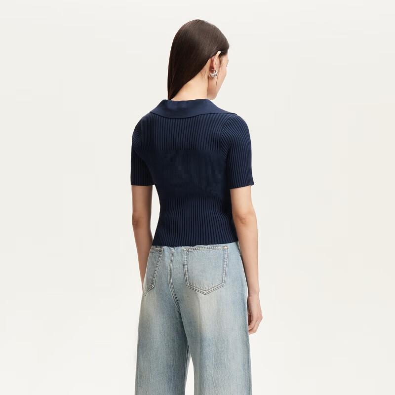 VEROMODA 2025 Summer V-Neck Button Knit Top