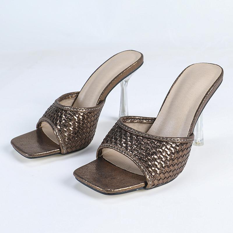 Peep toe Sommarskor Kvinnor Höga Klackar Sandaler Mode Märke Damer Festskor Eleganta Tunna Klackar Sandaler 9cm Stor Storlek 42