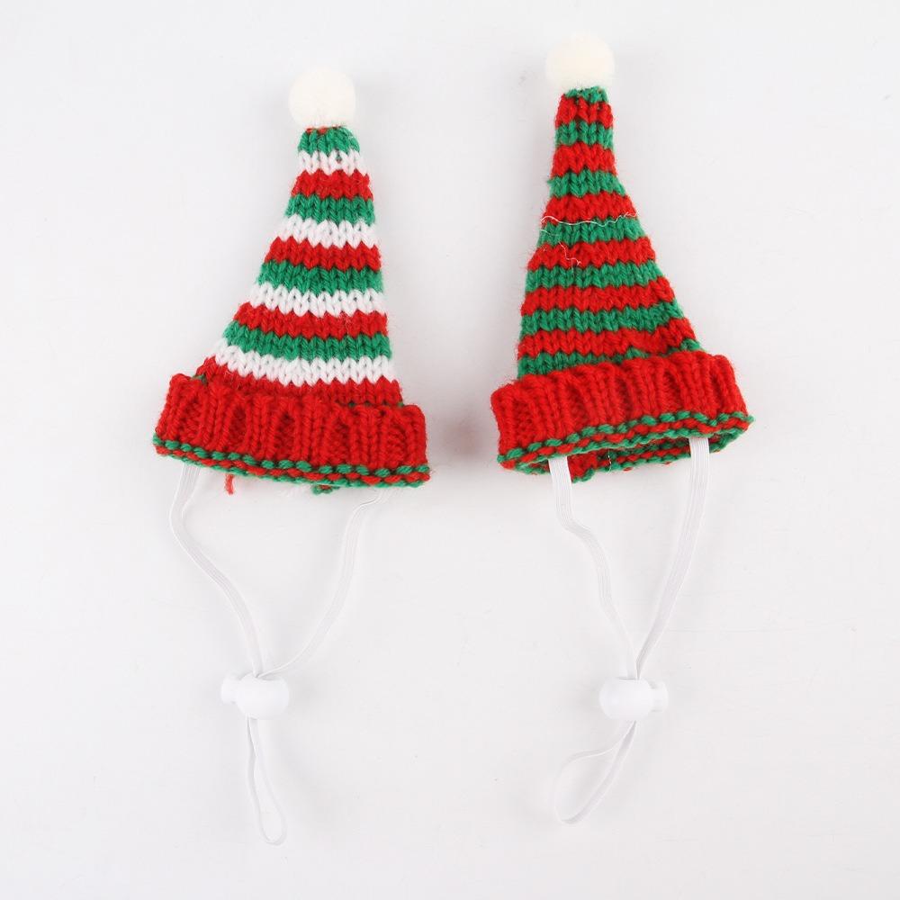 Pet Christmas decoration knitted hat, dog cat Christmas decoration cute knitted hat