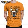 Men Aggretsuko Aggressive Retsuko I Hate Monday T Shirts 100 Cotton Clothes Funny Short Sleeve O Neck Tees Printing TShirts